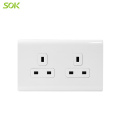 High quality British wall socket 2Gang Socket Outlets